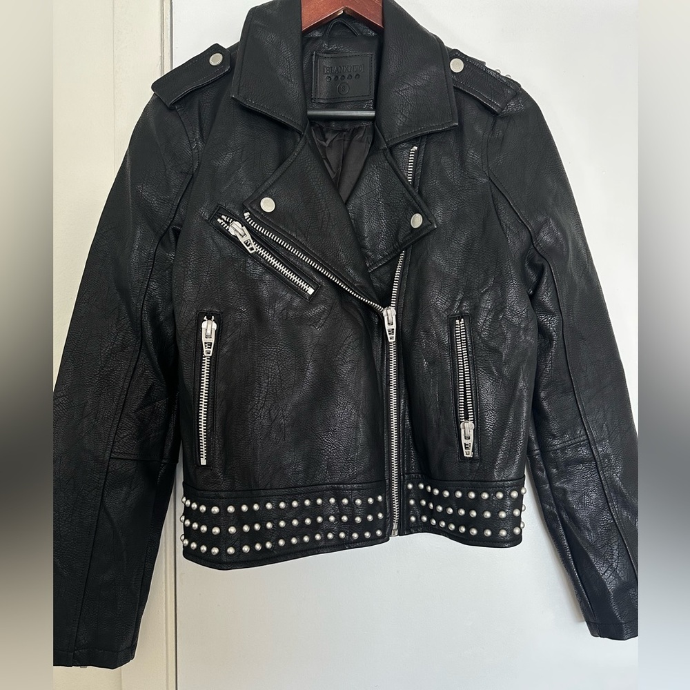Blank NYC Studded Faux Leather Jacket